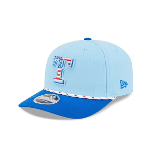 Texas Rangers New Era 2025 Fourth Of July 9Seventy Adjustable Hat One Size Light Blue