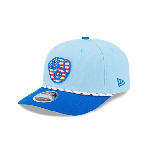Milwaukee Brewers New Era 2025 Fourth Of July 9Seventy Adjustable Hat One Size Light Blue
