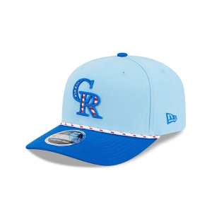 Colorado Rockies New Era 2025 Fourth Of July 9Seventy Adjustable Hat One Size Light Blue
