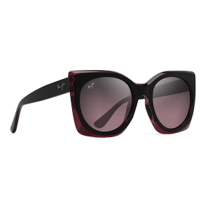 Men's Maui Jim Pakalana Polarized Sunglasses Black Cherry with Raspberry interior