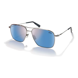 Men's Zeal Optics Pescadero Polarized Polarized Sunglasses Silver/Polarized Horizon Blue Lens