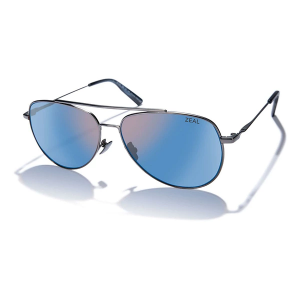 Men's Zeal Optics Hawker Sunglasses Matte Silver/Horizon Blue