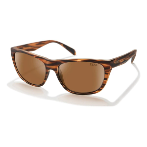 Men's Zeal Optics Quandary Polarized Polarized Sunglasses Matte Woodgrain/Polarized Copper Lens