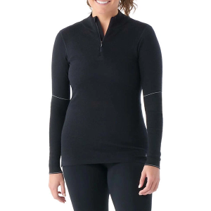 Women's Smartwool Intraknit Thermal Max Merino Long Sleeve 1/4 Zip XLarge Black