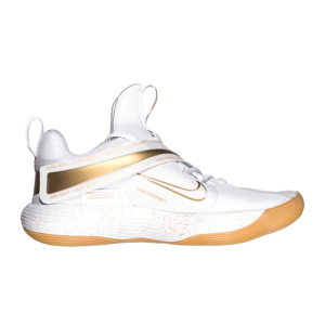 Women's Nike React HyperSet SE Volleyball Shoes 8.5 Regular White/Gold