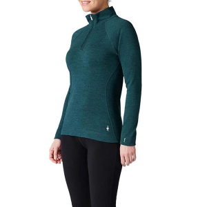 Women's Smartwool Classic Thermal Merino Long Sleeve 1/4 Zip XLarge Twilight Blue Heather