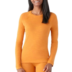 Women's Smartwool Merino Base Long Sleeve Base Layer Medium Marmalade Heather