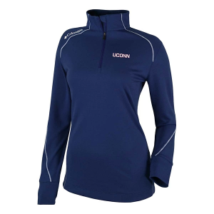 Connecticut Huskies Columbia Women's Shotgun 2.0 Alternate Logo 1/4 Zip Small Collegiate Navy