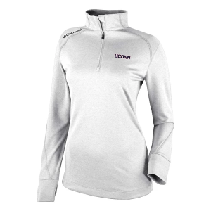 Connecticut Huskies Columbia Women's Shotgun 2.0 Alternate Logo 1/4 Zip Small White