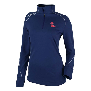 Mississippi Rebels Columbia Women's Shotgun 2.0 1/4 Zip XLarge Collegiate Navy