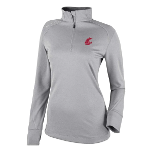 Washington State Cougars Columbia Women's Shotgun 2.0 1/4 Zip 2XLarge Cool Grey
