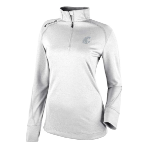 Washington State Cougars Columbia Women's Shotgun 2.0 1/4 Zip Medium White