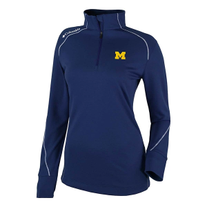 Michigan Wolverines Columbia Women's Shotgun 2.0 1/4 Zip XLarge Collegiate Navy