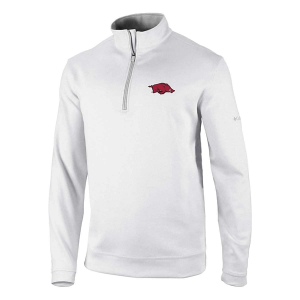 Arkansas Razorbacks Columbia Wickhams Hills 1/4 Zip XLarge White
