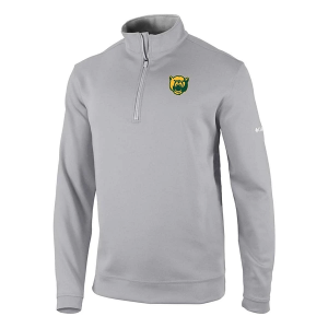 Baylor Bears Columbia Wickhams Hills Alternate Logo 1/4 Zip Medium Cool Grey
