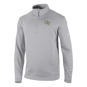 Georgia Tech Yellow Jackets Columbia Wickhams Hills 1/4 Zip Medium Cool Grey