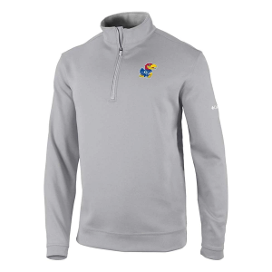 Kansas Jayhawks Columbia Wickhams Hills 1/4 Zip Large Cool Grey