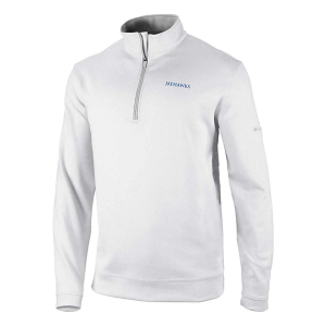 Kansas Jayhawks Columbia Wickhams Hills Verbage Logo 1/4 Zip Medium White