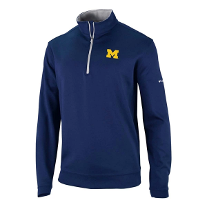 Michigan Wolverines Columbia Wickhams Hills 1/4 Zip Large Collegiate Navy