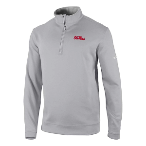 Mississippi Rebels Columbia Wickhams Hills 1/4 Zip Medium Cool Grey