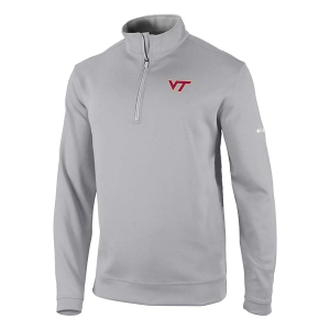 Virginia Tech Hokies Columbia Wickhams Hills 1/4 Zip Large Cool Grey
