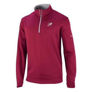 Arkansas Razorbacks Columbia Wickhams Hills Vintage Logo 1/4 Zip Small Beet