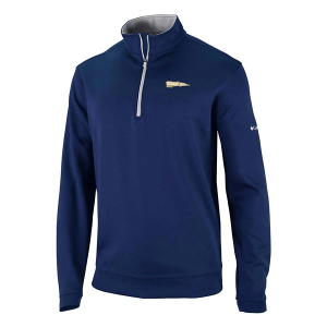 Georgia Tech Yellow Jackets Columbia Wickhams Hills Vintage Logo 1/4 Zip XLarge Collegiate Navy
