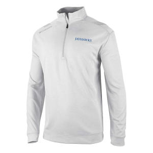 Kansas Jayhawks Columbia Oakland Downs Verbage Logo 1/4 Zip Small White