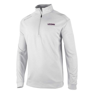 Connecticut Huskies Columbia Oakland Downs Alternate Logo 1/4 Zip 2XLarge White