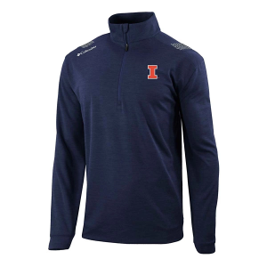 Illinois Fighting Illini Columbia Oakland Downs 1/4 Zip Large Collegiate Navy