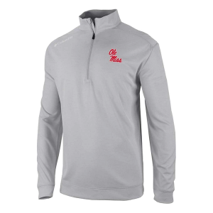 Mississippi Rebels Columbia Oakland Downs 1/4 Zip Small Cool Grey