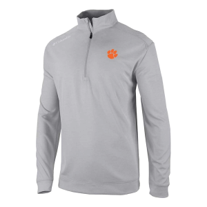 Clemson Tigers Columbia Oakland Downs 1/4 Zip Large Cool Grey