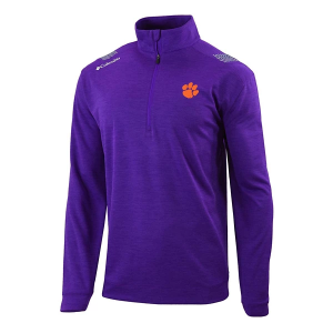 Clemson Tigers Columbia Oakland Downs 1/4 Zip Small Purple
