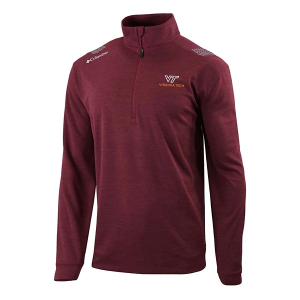 Virginia Tech Hokies Columbia Oakland Downs 1/4 Zip Small Deep Maroon