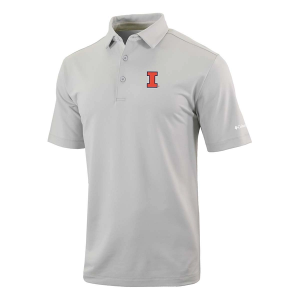 Illinois Fighting Illini Columbia Even Lie Polo XLarge Cool Grey