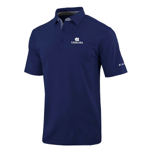 North Carolina Tar Heels Columbia Even Lie Alternate Logo Polo Small Collegiate Navy