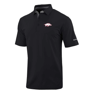 Arkansas Razorbacks Columbia Even Lie Polo Medium Black