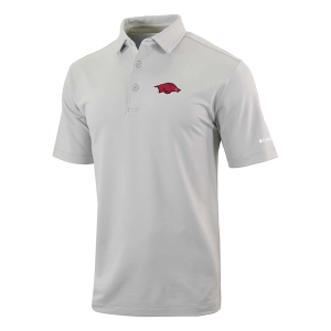 Arkansas Razorbacks Columbia Even Lie Polo Small Cool Grey