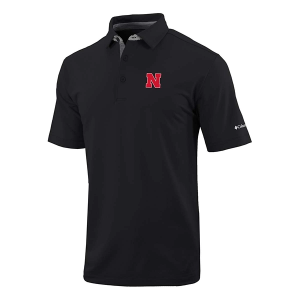 Nebraska Cornhuskers Columbia Even Lie Polo 2XLarge Black