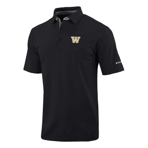 Washington Huskies Columbia Even Lie Polo XLarge Black
