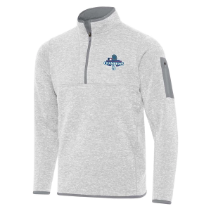Los Angeles Dodgers Antigua 2024 World Series Champions Fortune 1/4 Zip 4XLarge Light Grey Heather