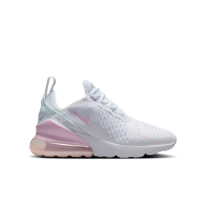 Kids' Nike Air Max 270 Sneakers Big 6.5 Regular White/Pink Foam -Lt Smoke Grey