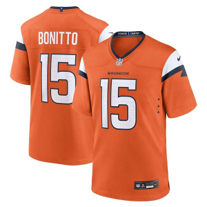 Denver Broncos Nik Bonnito #15 Nike Game Jersey Small Orange