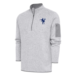 Indianapolis Colts Antigua Classic Fortune Long Sleeve 1/4 Zip 4XLarge Light Grey Heather
