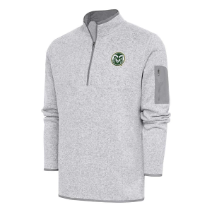 Colorado State Rams Antigua Fortune 1/4 Zip 4XLarge Light Grey Heather