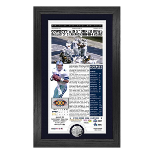 Highland Mint Dallas Cowboys Super Bowl XXX Champions Front Page News Coin Photo Mint