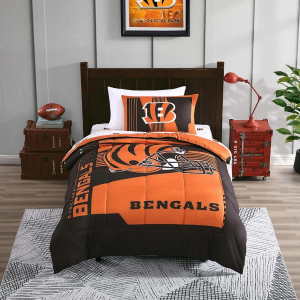 Logo Brands Cincinnati Bengals Status Bed In A Bag Twin