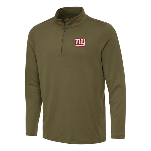 New York Giants Antigua Reprocess 1/4 Zip 3XLarge Burnt Olive