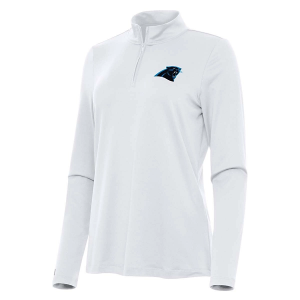 Women's Carolina Panthers Antigua Reprocess 1/4 Zip XSmall White