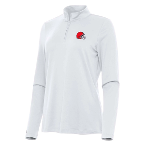 Women's Cleveland Browns Antigua Reprocess 1/4 Zip XSmall White